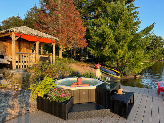 Spa furniture step for Muskoka