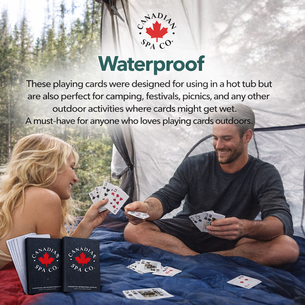 Waterproof Playing Cards, 2X deck of 54 cards each, perfect for hot tub, camping, festivals, picnic and outdoor