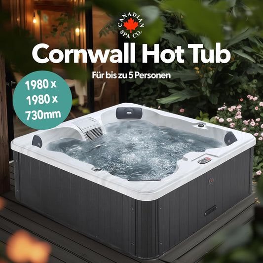 Cornwall AI Plug & Play Hot Tub | 5-Person 18-Jet 70 Nozzles