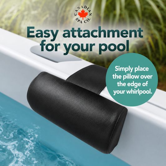 Universal Weighted Spa Headrest / Pillow - works with both portable and acrylic spas