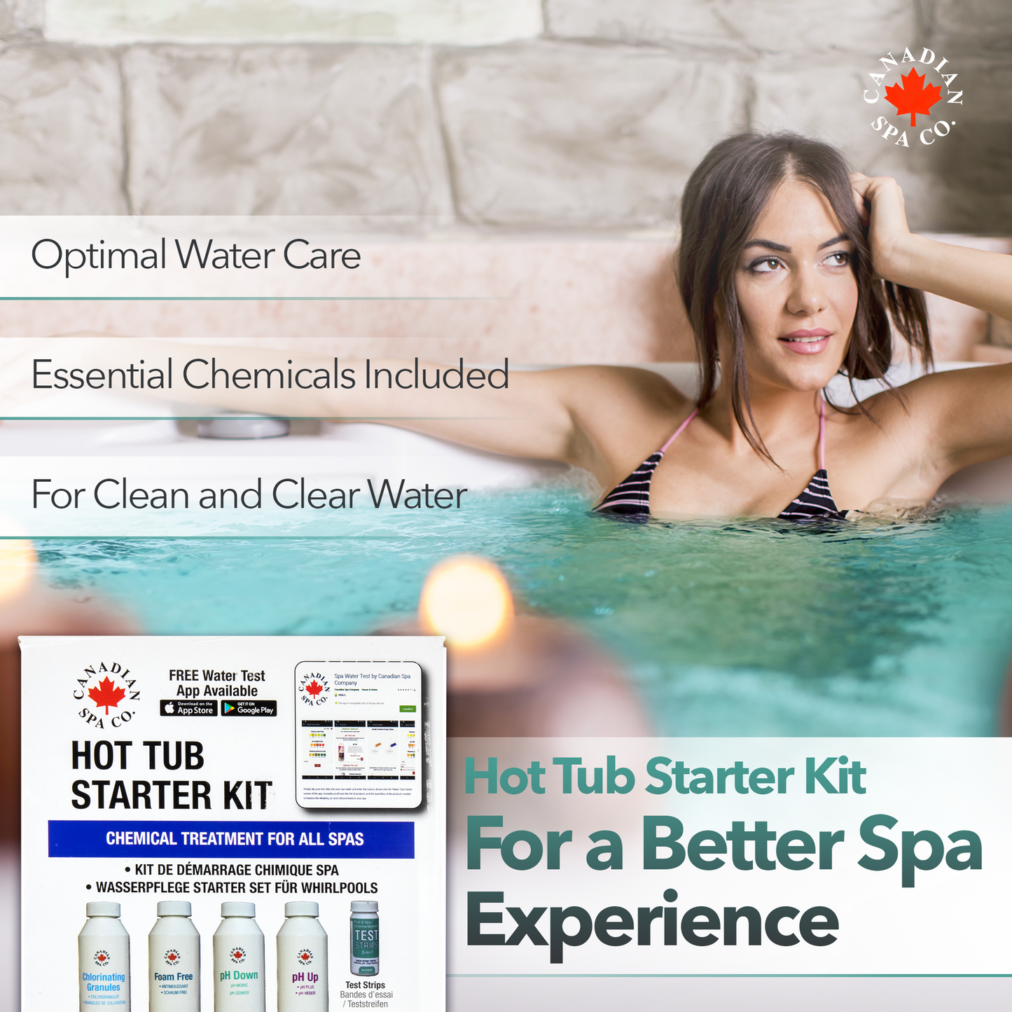 Starter Hot Tub Chemical Kit with Free App