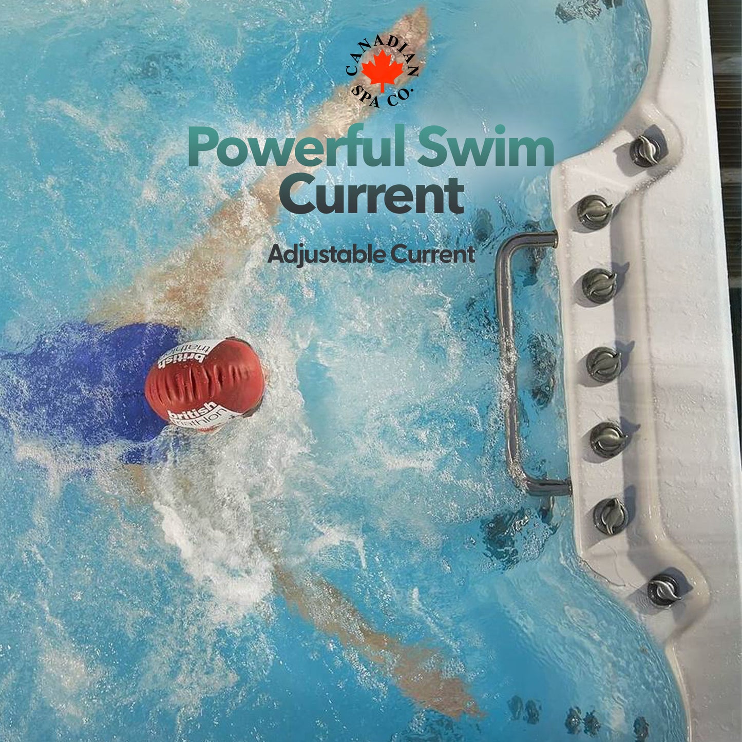 Canadian Spa 19ft St. Lawrence Swim Spa — TurboWave River Flow System