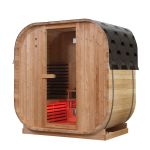 Outdoor Barrel Sauna 4.5KW Traditional /2KW Infrared Hybrid Heating (1842 x 1200 x 1945 mm (Copy)