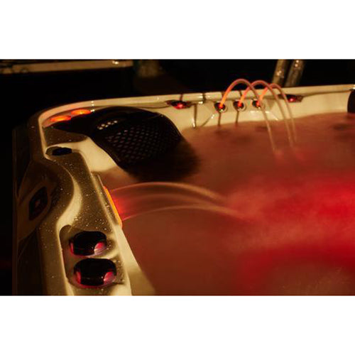 Canadian Spa Company_KH-10018_Alberta_Square_7-Person_57 -Jet Hot Tub_Blackout Insulation_UV Light Water Care_Lounger