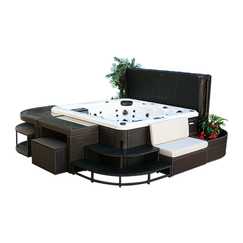 Canadian Spa Company_KF-10029_Love Seat_Square Spa Surround Furniture_Hot Tubs