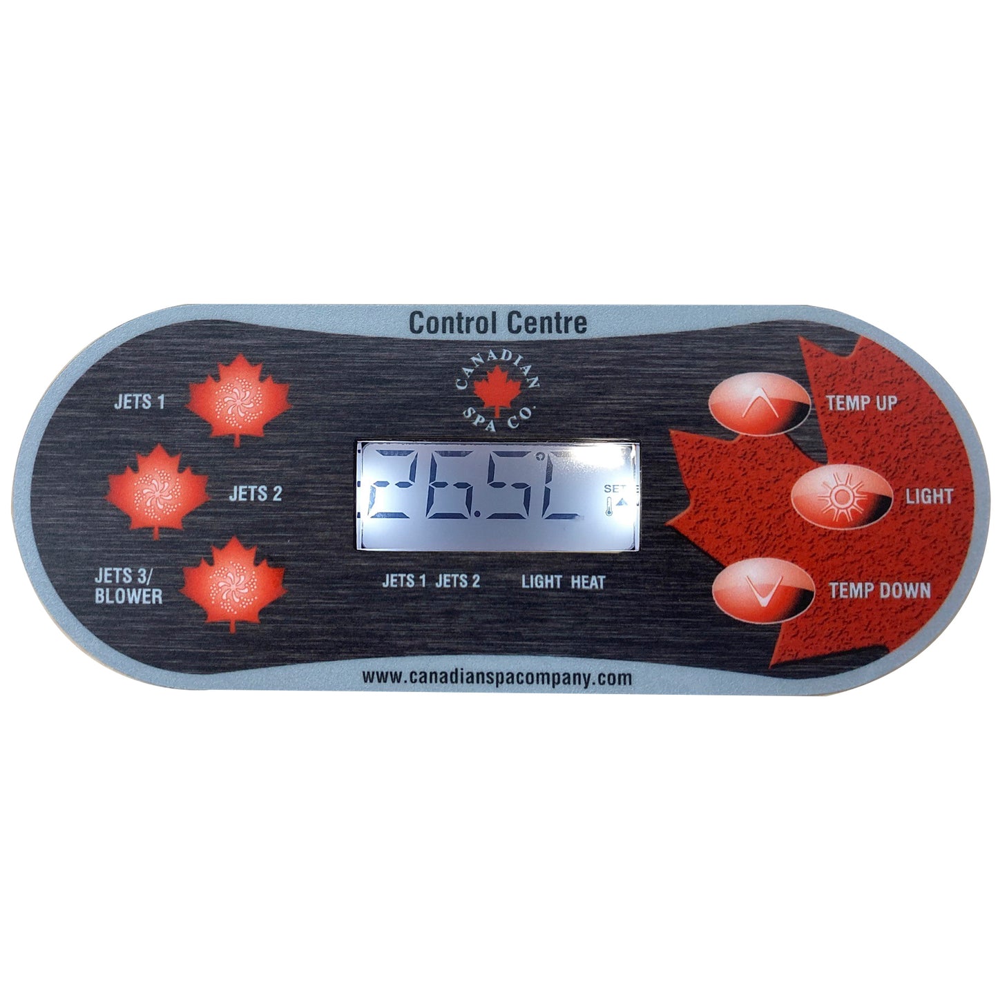 Canadian Spa Company_KK-10019_Balboa TP600 Topside Control Label for 3 Pump_Hot Tubs