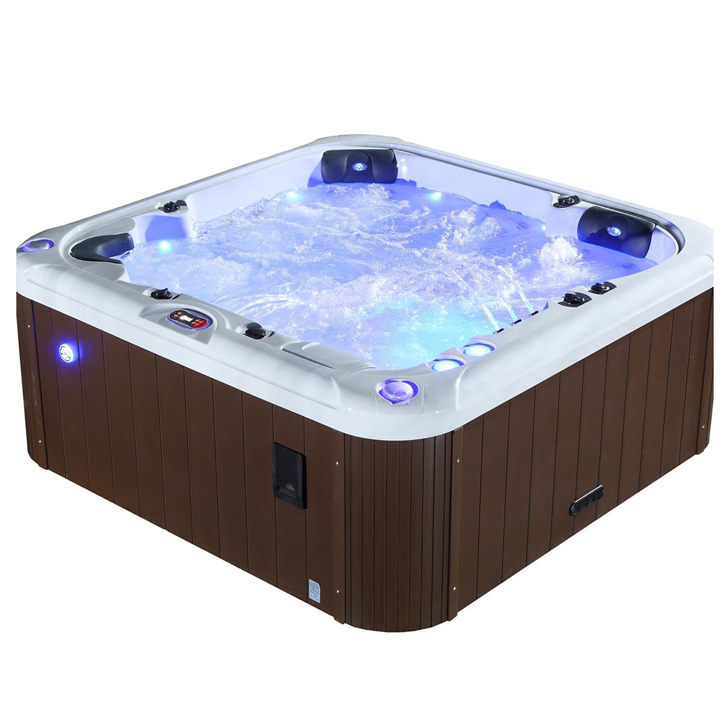 Canadian Spa Company_KH-10131_London SE_Square_6-Person_44 -Jet Hot Tub_Blackout Insulation_UV Light Water Care_Lounger