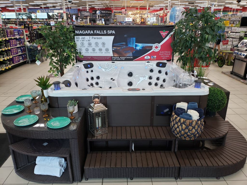 Acrylic spa surround furniture — enhance your spa setting — Canadian Spa Company UK