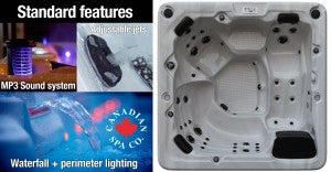 
Hot tub features as standard