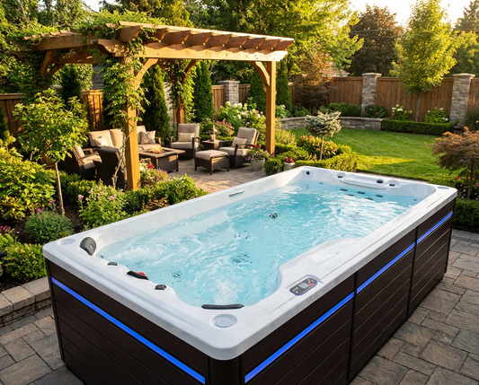
13ft Swim Spa 15HP-Jet XSPORT, 12-Person - St Lawrence Sport 390 x 226 x H120 cm