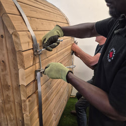 Outdoor Oval Sauna Build and Set-Up