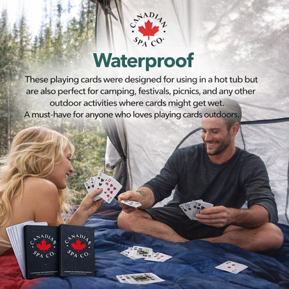 Waterproof Playing Cards, 2X deck of 54 cards each, perfect for hot tub, camping, festivals, picnic and outdoor
