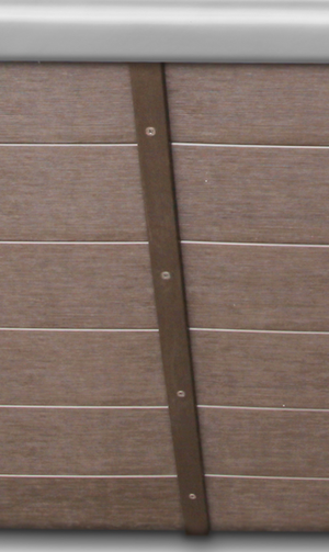 Fixing Strip 3H Style 4cm wide - Chocolate w/Screws