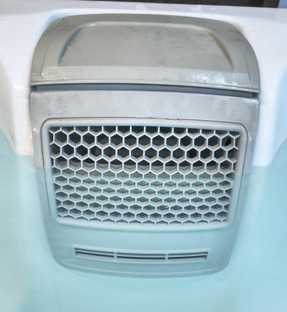 Lid and Skimmer face with New Weir Gate Kit – Premium Surface Filtration for a Cleaner Spa -Black Ice