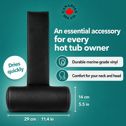 Universal Weighted Spa Headrest / Pillow - works with both portable and acrylic spas