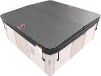 DELUXE square replacement hot tub cover for UK spa insulation and weather protection