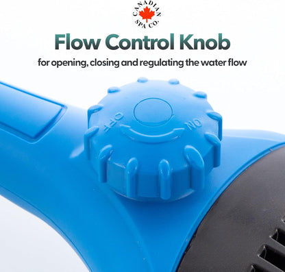 Easy use filter cleaning brush. Attach to garden hose with connector included.