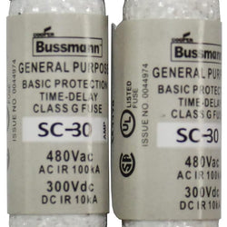 2 pack SC-30 SC30 (30 Amp) 30A 480Vac Bussmann Used in Spa Packs Balboa and Gecko