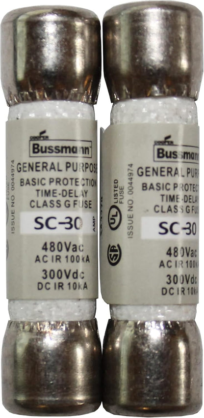 2 pack SC-30 SC30 (30 Amp) 30A 480Vac Bussmann Used in Spa Packs Balboa and Gecko
