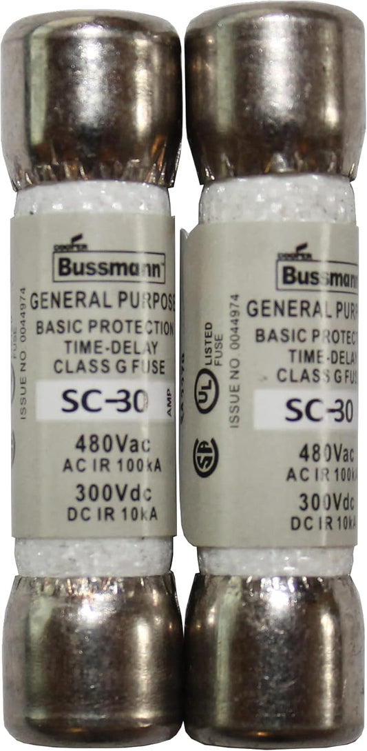 2 pack SC-30 SC30 (30 Amp) 30A 480Vac Bussmann Used in Spa Packs Balboa and Gecko