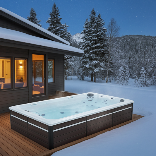 
13ft Swim Spa 15HP-Jet XSPORT, 10-Person - St Lawrence Sport 390 x 226 x H120 cm