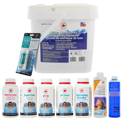 Complete hot tub and spa chemical kit for water treatment in the UK