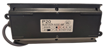 Black Bluetooth audio amplifier with model number P20 on a white background