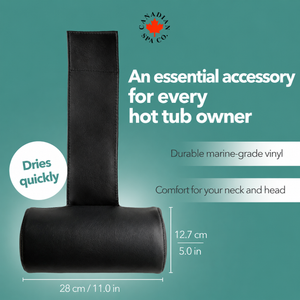 Universal Weighted Spa Headrest / Pillow - works with both portable and acrylic spas