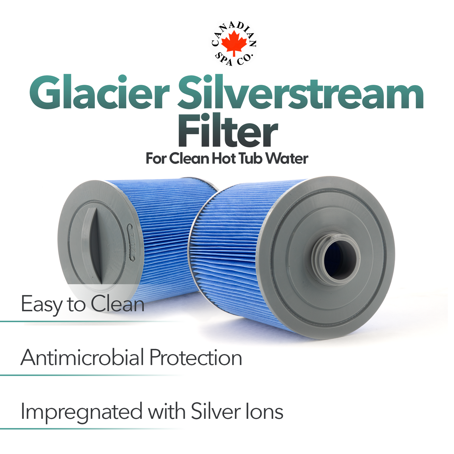 Glacier Antimicrobial 100 Sq Ft Filter Set - 2 Pack & Pre-Filter