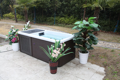 Chill Therapy Tub - Fill, plug in, and experience it Brown Finish