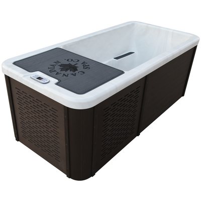 Chill therapy spa cold plunge bath in brown finish for home wellness and recovery in the UK