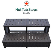 Straight step, square spa surround furniture — Canadian Spa Company UK