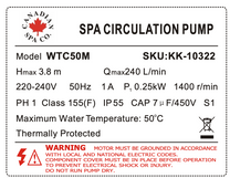 WTC50 Circulation Pump