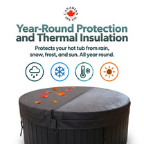 Proline ULTRA Round Hot Tub Cover - Oxford 600D BLACK