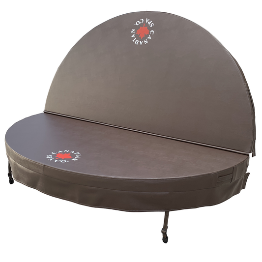 
Proline Universal Hot Tub Cover — Round, Tapered Insulated Spa Cover (Grey or Brown)