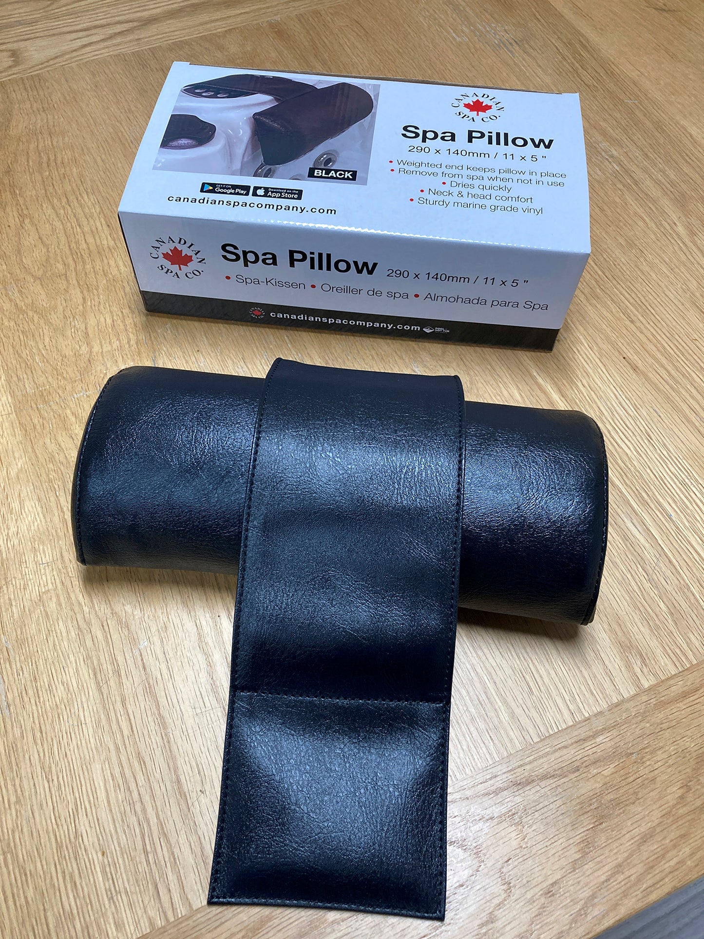 Weighted Spa Headrest / Pillow - works with both portable and acrylic spas