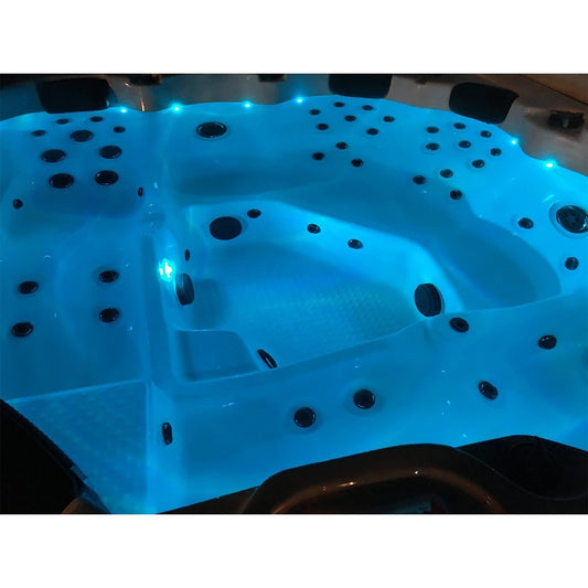 
Canadian Spa Company_KH-10032_Vancouver_Square_6-Person_66 -Jet Hot Tub_Blackout Insulation_UV Light Water Care_Lounger