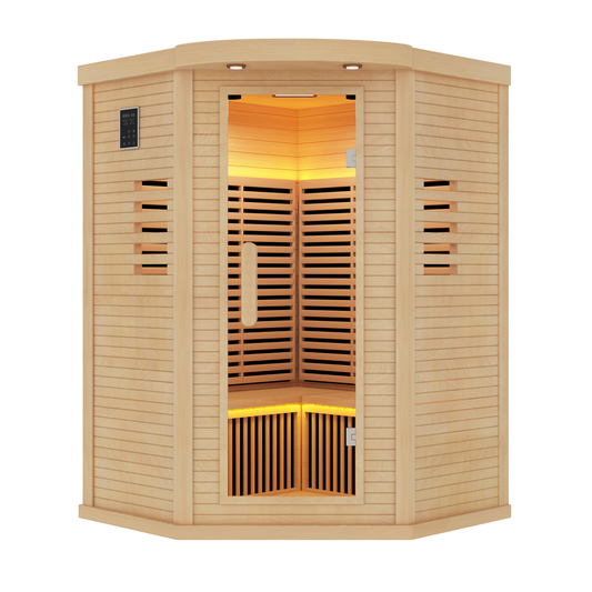 
Aspen Corner Sauna including Magnetic and Red Light Therapy 135X82X75x190cm