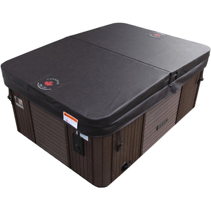 Factory replacement Brown cover for New Montreal / Calgary hot tub in coffee colour. Size 84 x 59 x R6 inches (213 x 150 x R16 cm)