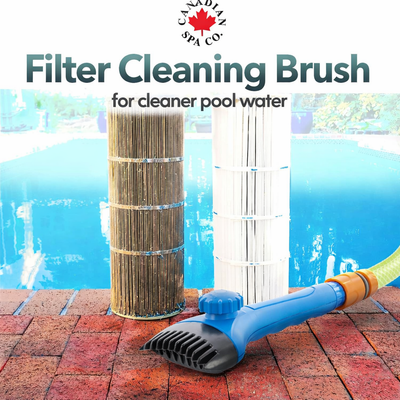 Easy-use hot tub filter cleaning brush, hose-attach — Canadian Spa Company UK