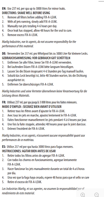 Fix-A-Leak 947ml / 32oz