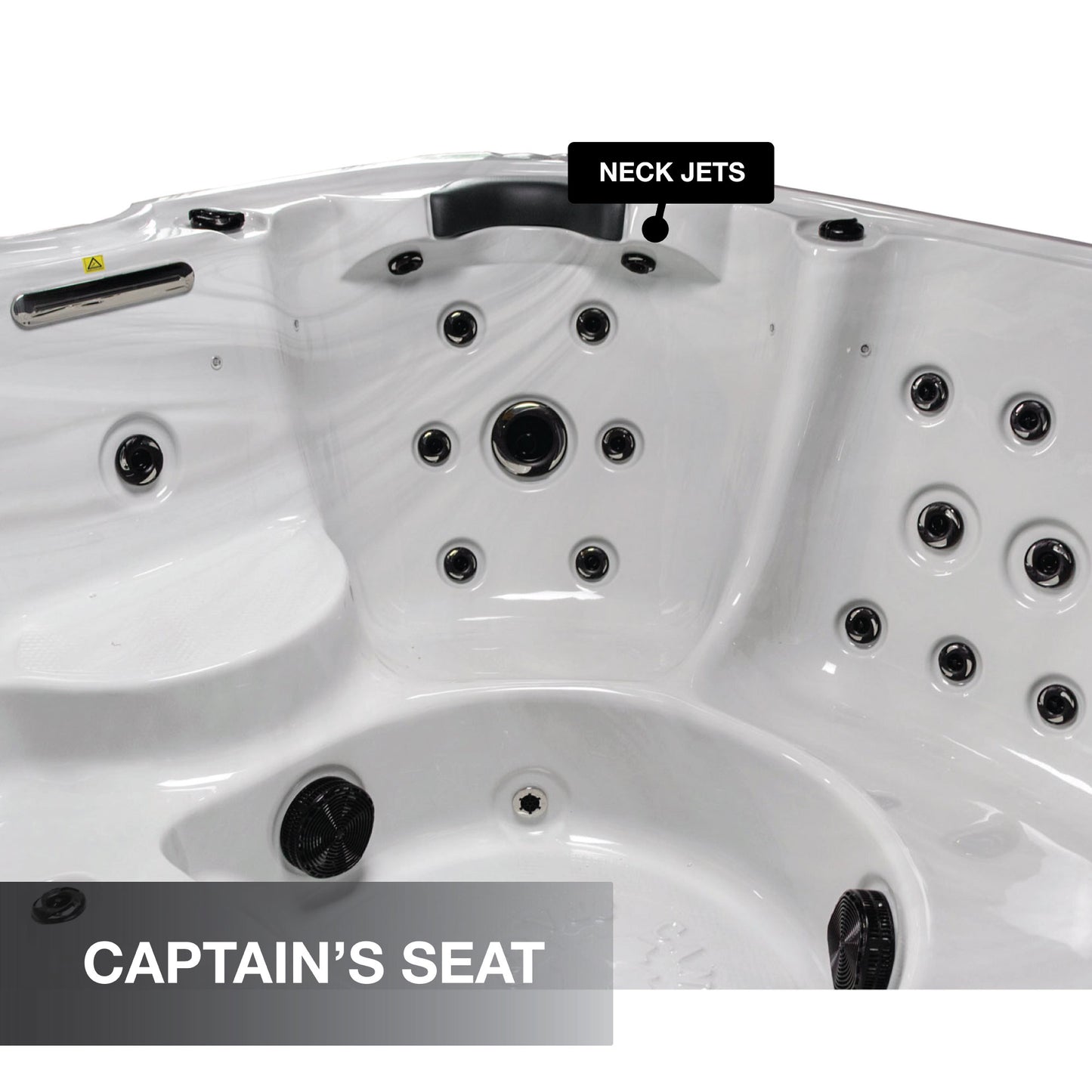 London AI Hot Tub | 6-Person 44-Jet | 213 x 213 cm
