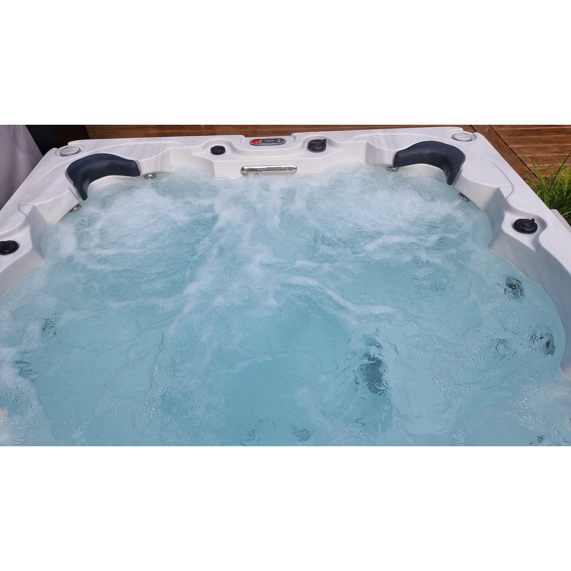 Canadian Spa Company_KH-10130_Erie_Square_6-Person_46 -Jet Hot Tub_Blackout Insulation_UV Light Water Care_Lounger