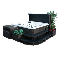 Canadian Spa Company_Straight Step _Square Surround Furniture_Hot Tubs