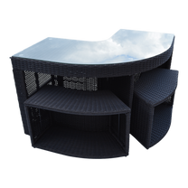 Corner Bar Set - Square Surround Furniture 115 x 120 x 25 cm