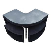 Corner Bar Set - Square Surround Furniture 115 x 120 x 25 cm