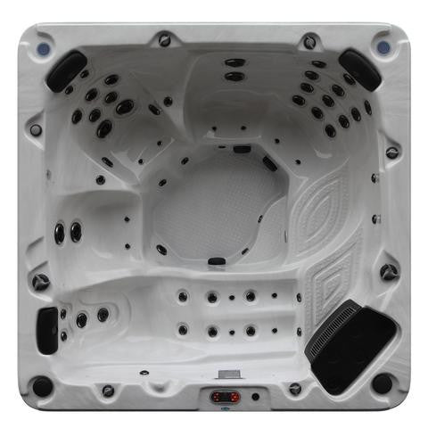 Canadian Spa Company_KH-10024_Niagara_Square_6-Person_49 -Jet Hot Tub_Blackout Insulation_UV Light Water Care_Lounger