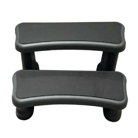 Canadian Spa Company_Universal Black Steps_Fits rounded and square spas_Hot Tubs