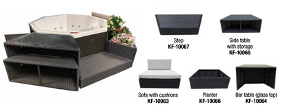 Canadian Spa Company_KF-10065_Muskoka Side Table_Surround Furniture_Hot Tubs