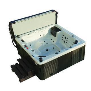Canadian Spa Company_KH-10168_Toronto UV_Square_6-Person_44 -Jet Hot Tub_Blackout Insulation_UV Light Water Care_Lounger